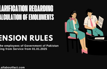 Calculation of Emoluments for the purpose of Pension clarification regarding calculation of emoluments